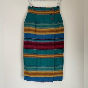 Vintage bonjour southwestern style wrap pencil skirt size 5